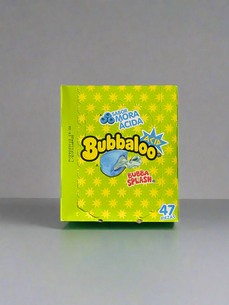 Bubbaloo Mora Acida , Sour Blueberry Chewing gum