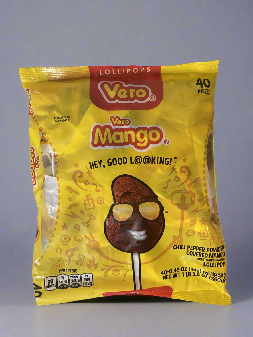 Vero Chili Mango lolipops. 40 count