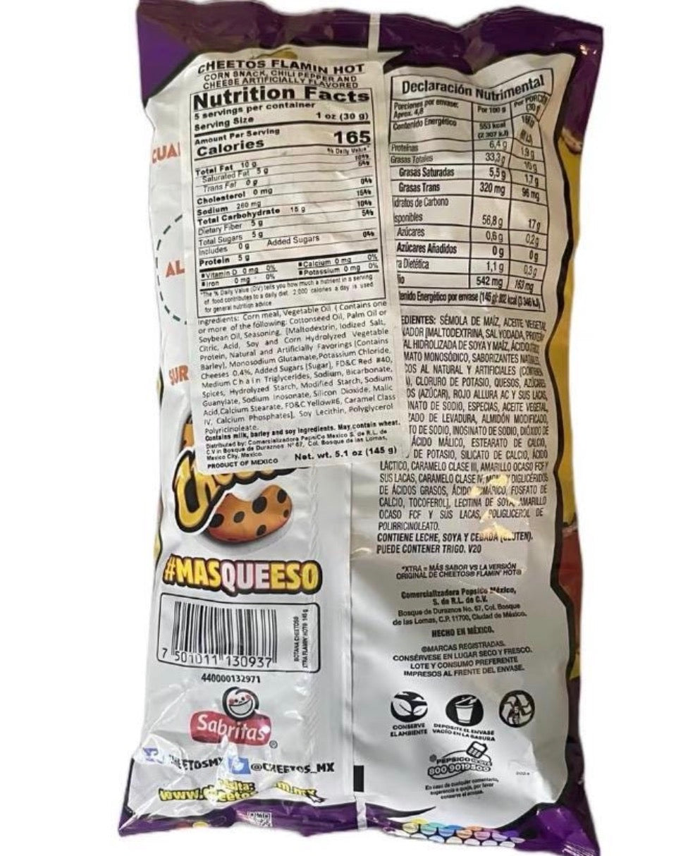 Mexican hot Cheetos 145grams