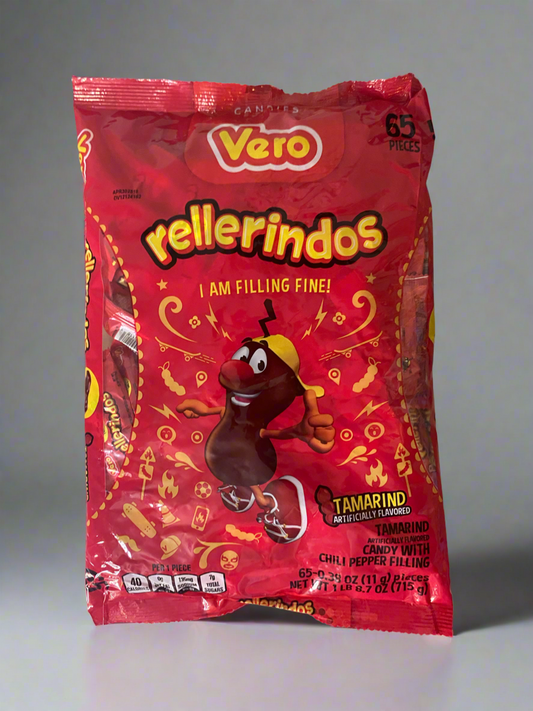 Vero Rellerindos , tamarind candy with chili filling   65 count.