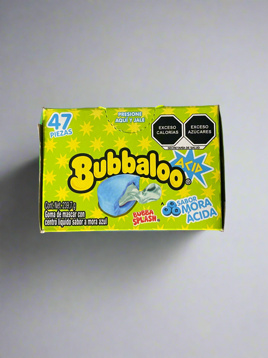 Bubbaloo Mora Acida , Sour Blueberry Chewing gum