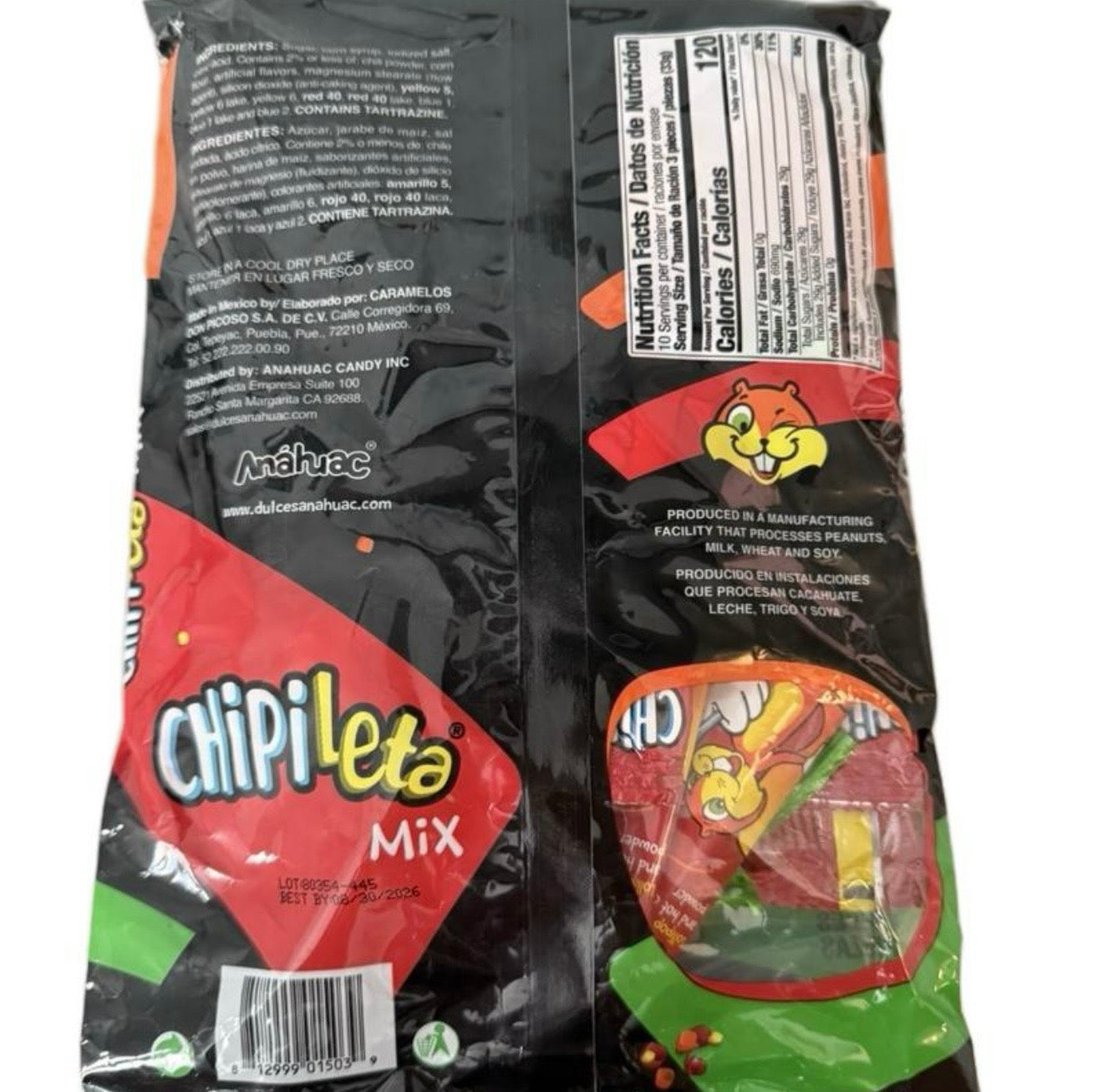 Chipileta Mix  Flavor Lolipops - orange, watermelon, chamoy  30 Pieces  Snack Candy
