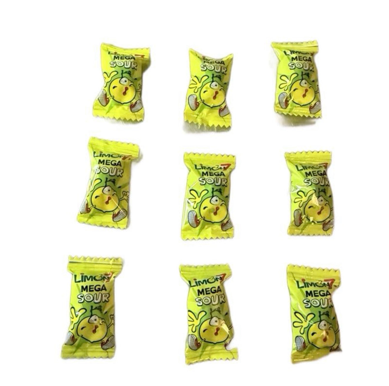 Limon 7 Mega Sour Lemon Flavor Hard Candy with Filled Powder Snack Sweet Sour