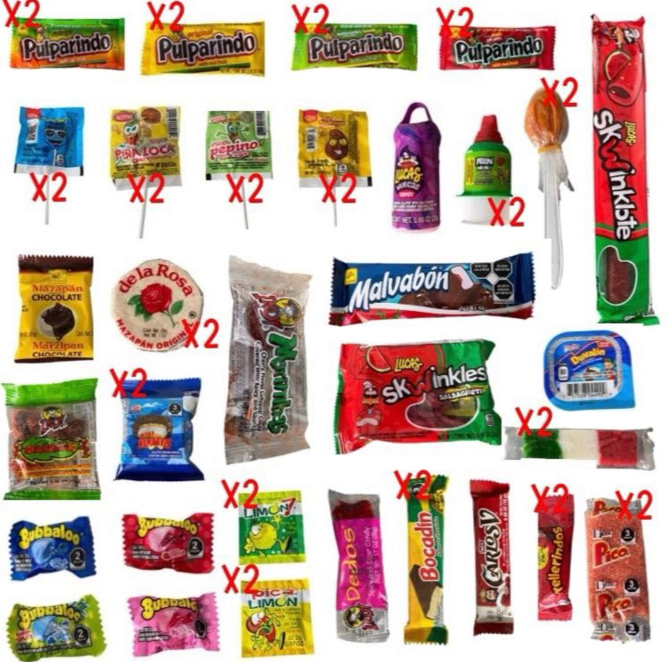 Mexican Candy Mix - Spicy and Sweet - 50 Pieces - Bonbon, Snack - Variety of Flavors - Perfect for Sharing - Sweet & Spicy Treats -